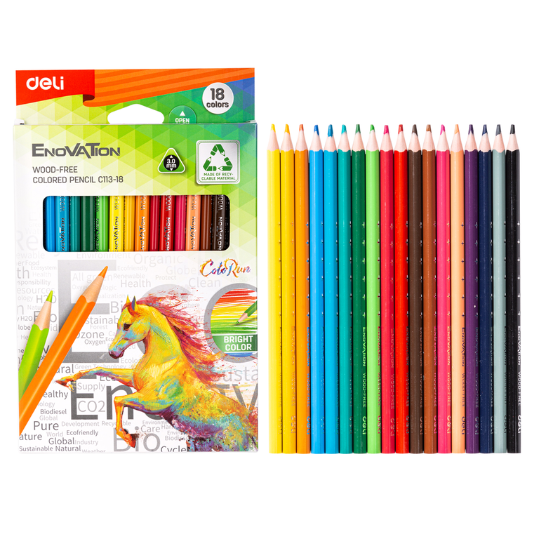 Deli Colored Pencil 18 Colors DL-WEC143-18